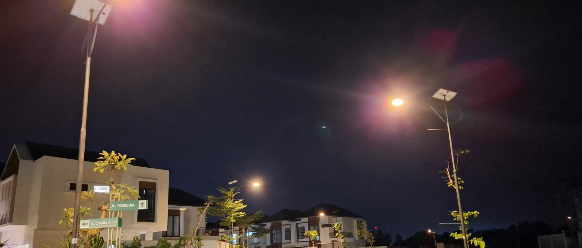 Penerangan Jalan Umum (PJU) Perumahan Permata Riverview